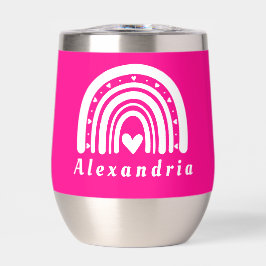 Personalisierter Name Rainbow Hot Pink