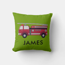 Personalisierter Name Red Fire LKW Kissen