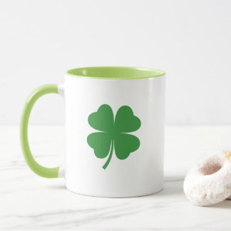 Personalisierter Name Retro Irish Luck Clover Tasse