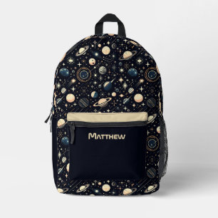 Personalisierter Name Retro-Moderne Weltraum-Thema Bedruckter Rucksack