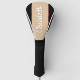 Personalisierter Name Retro Streifen Golf Headcover