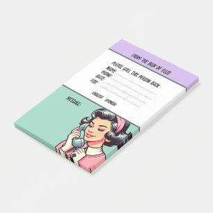 Personalisierter Name Retro-Telefon-Nachricht Büro Post-it Klebezettel