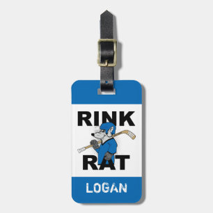 Personalisierter Name Rink Rat Hockey Gepäckanhänger