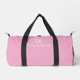 Personalisierter Name Rosa Farbe Stilvolle Minimal Duffle Bag