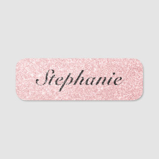 Personalisierter Name Rosa Glitzer Sparkasse Stil Namensschild