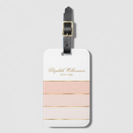 Personalisierter Name Rosa Gold Gepäckanhänger