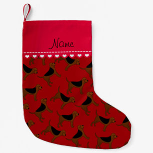 Personalisierter Name: Rotbluthunde Kleiner Weihnachtsstrumpf