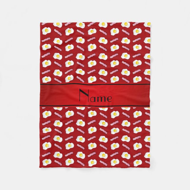Personalisierter Name Rote Eier Fleecedecke (Vorderseite)