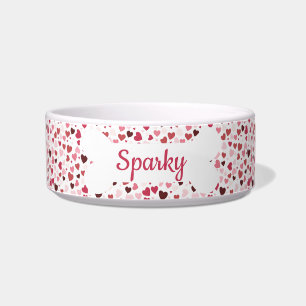 Personalisierter Name Rotes Herz Napf