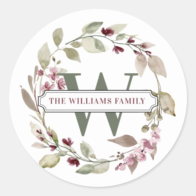 Personalisierter Name Runde Aufkleber (Vorderseite)