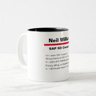 Personalisierter Name SAP Consultant Definition Zw Zweifarbige Tasse