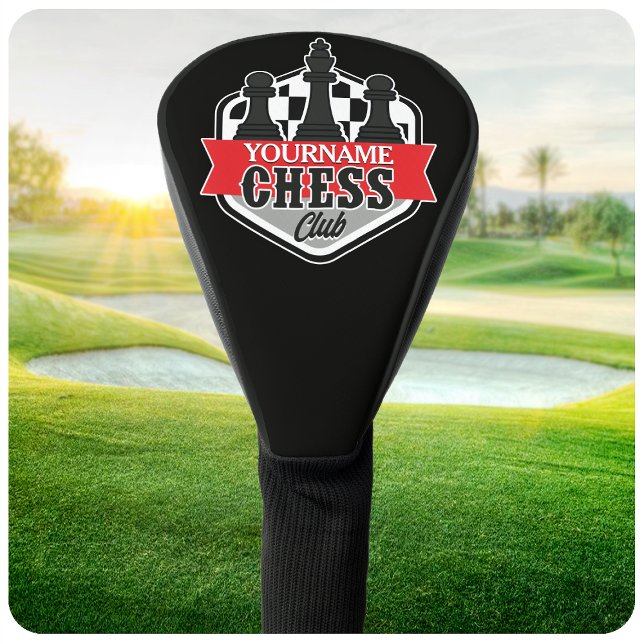 Personalisierter NAME Schachspieler Club Checkmate Golf Headcover (Von Creator hochgeladen)