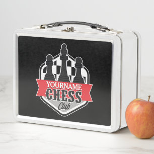 Personalisierter NAME Schachspieler Club Checkmate Metall Brotdose