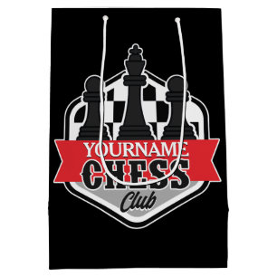 Personalisierter NAME Schachspieler Club Checkmate Mittlere Geschenktüte