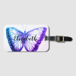 Personalisierter Name Schöner Schmetterling Gepäckanhänger