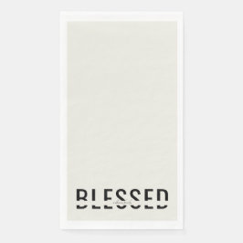 Personalisierter Name Schwarz/Beige Gesegneter Url Serviette