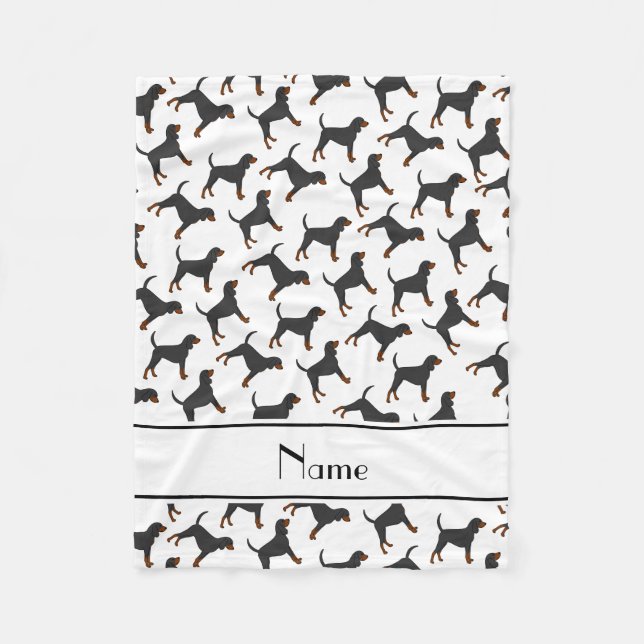 Personalisierter Name Schwarz-Bräune Fleecedecke (Vorderseite)