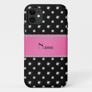 Personalisierter Name schwarze Diamanten rosa Stre title_seo2