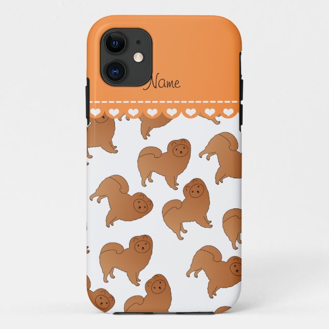 Personalisierter Name: Schwarze Hunde Case-Mate iPhone Hülle (Rückseite)