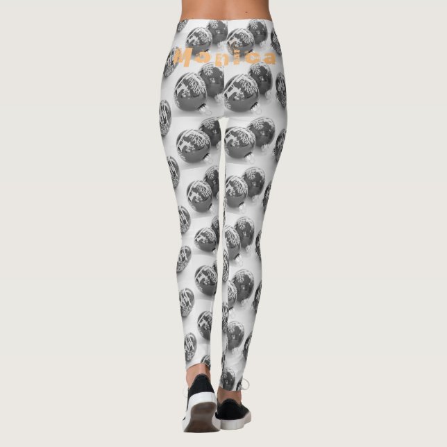 Personalisierter Name Schwarze Leggings (Rückseite)