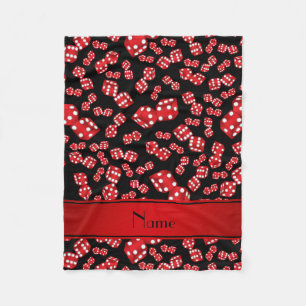 Personalisierter Name Schwarze Würfel Fleecedecke