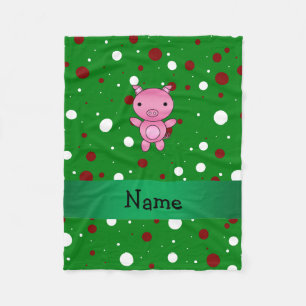 Personalisierter Name Schweinebrenne Fleecedecke