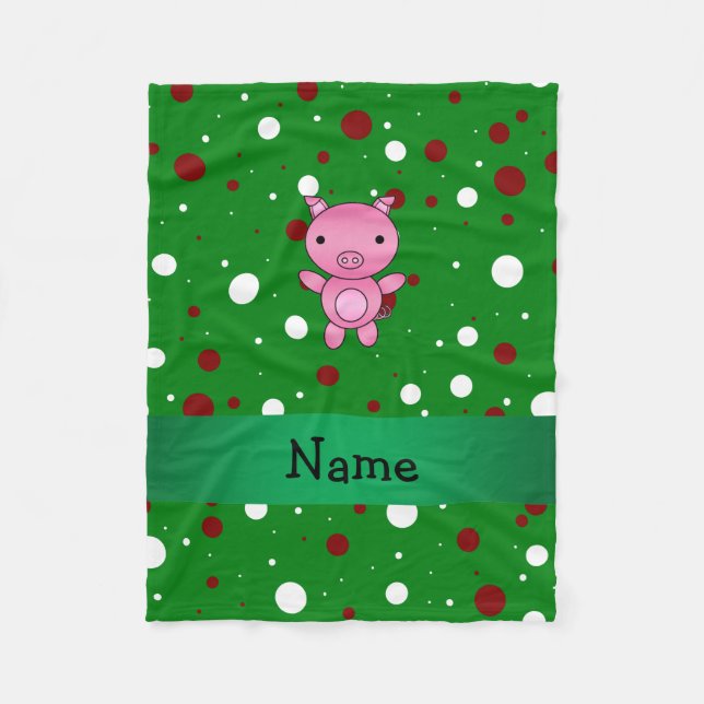 Personalisierter Name Schweinebrenne Fleecedecke (Vorderseite)