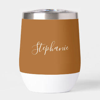 Personalisierter Name Script Terracotta Einfach