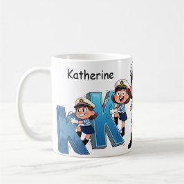 Personalisierter Name Segler Cartoon Charakter * K Kaffeetasse