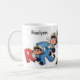 Personalisierter Name Segler Cartoon Charakter * R Kaffeetasse