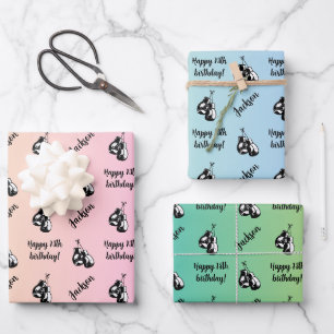 Personalisierter Name Sentiment Sport Theme Boxing Geschenkpapier Set
