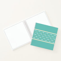 Personalisierter Name Sketchbook Aquamarines und g