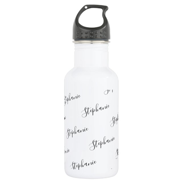 Personalisierter Name Skript Graffiti Water Edelstahlflasche (Vorderseite)