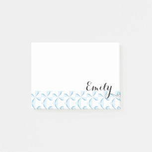 Personalisierter Name Sky Blue Pinwheels Post-it Klebezettel
