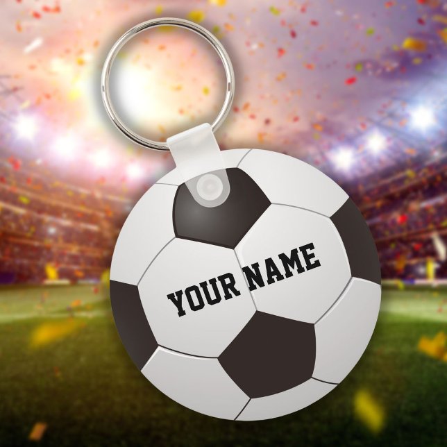 Personalisierter Name Soccer Ball Geschenk Schlüss Schlüsselanhänger (Personalized Name Soccer Ball Gift Keychain)