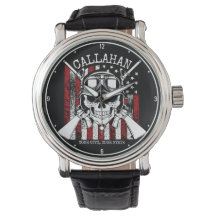Personalisierter NAME Soldier Skull Duale Guns USA