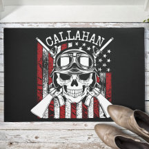 Personalisierter NAME Soldier Skull Duale Guns USA