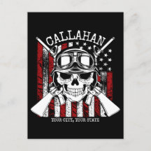 Personalisierter NAME Soldier Skull Duale Guns USA