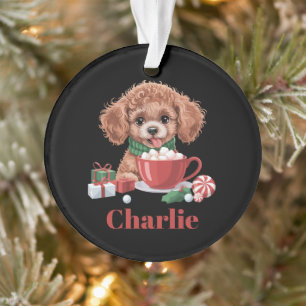 Personalisierter Name Spielzeug Poodle Dog Lover W Ornament