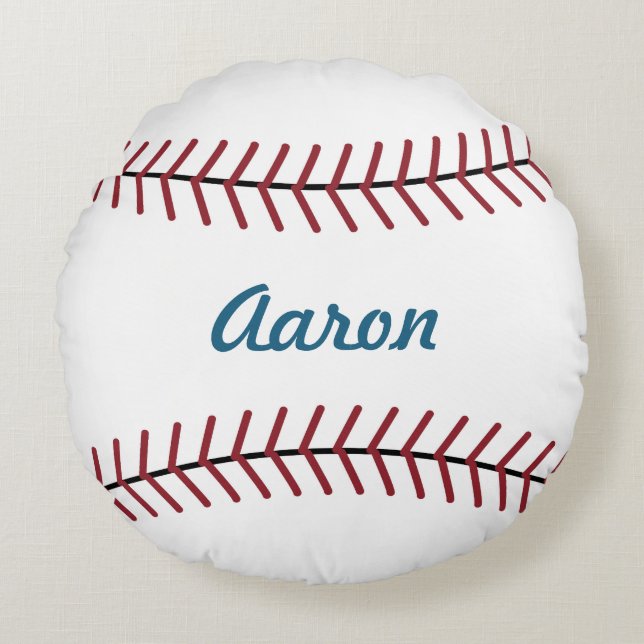 Personalisierter Name Sportkids Baseball Kissen (Vorderseite)