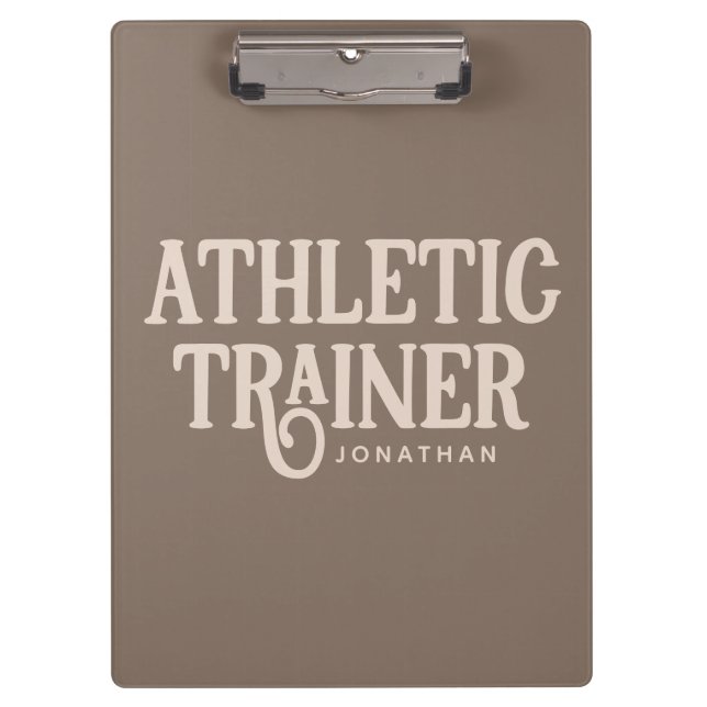 Personalisierter Name Sporttrainer Klemmbrett (Vorderseite)