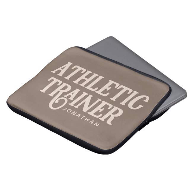 Personalisierter Name Sporttrainer Laptopschutzhülle (Vorne Oben)