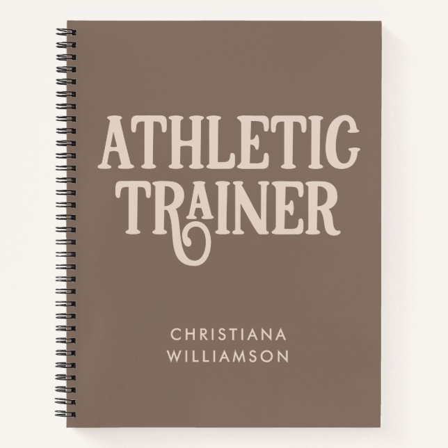 Personalisierter Name Sporttrainer Notizbuch (Vorderseite)