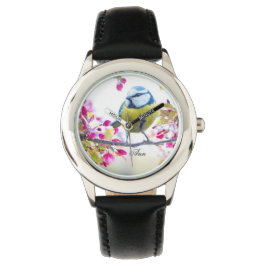 Personalisierter Name Spring Bird Watch Armbanduhr