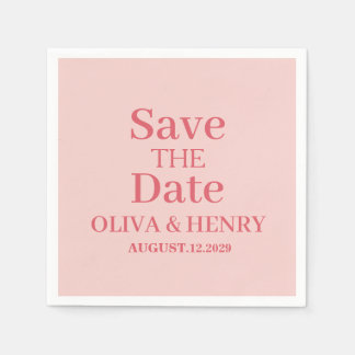 PERSONALISIERTER NAME STILVOLL SAVE THE DATE SERVIETTE