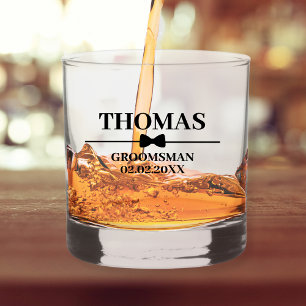 Personalisierter Name Stilvoller Trauzeuge Vorschl Whiskyglas