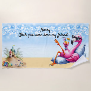 Personalisierter Name Strandtuch