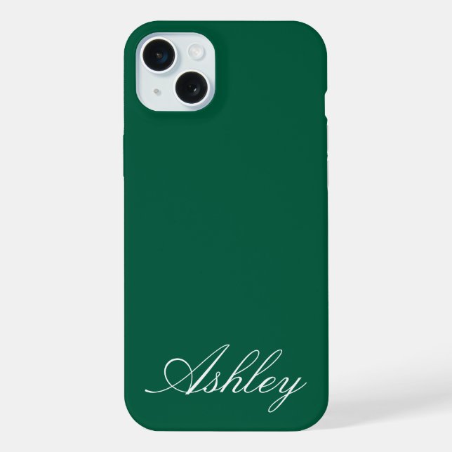 Personalisierter Name Stylisch Modern Elegant Mini iPhone 15 Plus Hülle (Rückseite)