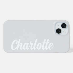 Personalisierter Name Stylisch Modern Minimal Hell iPhone 15 Plus Hülle