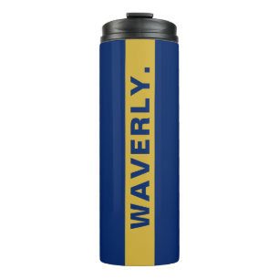 Personalisierter Name Stylisch Navy Blau Thermisch Thermosbecher